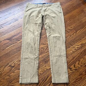 J.Crew Broken In 484 Men's Khaki Beige Chinos 34x32 Slim Fit Cotton Pants